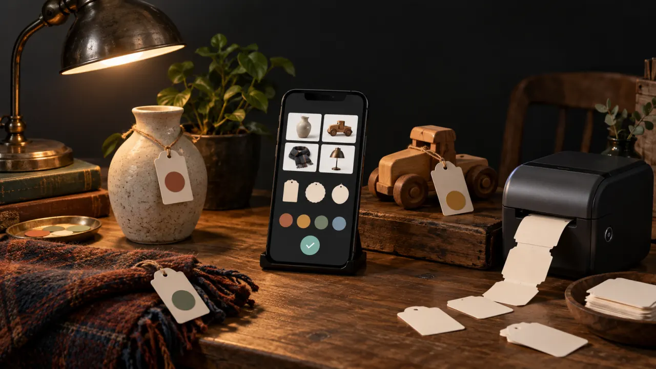 App für Flohmarkt-Preisetiketten