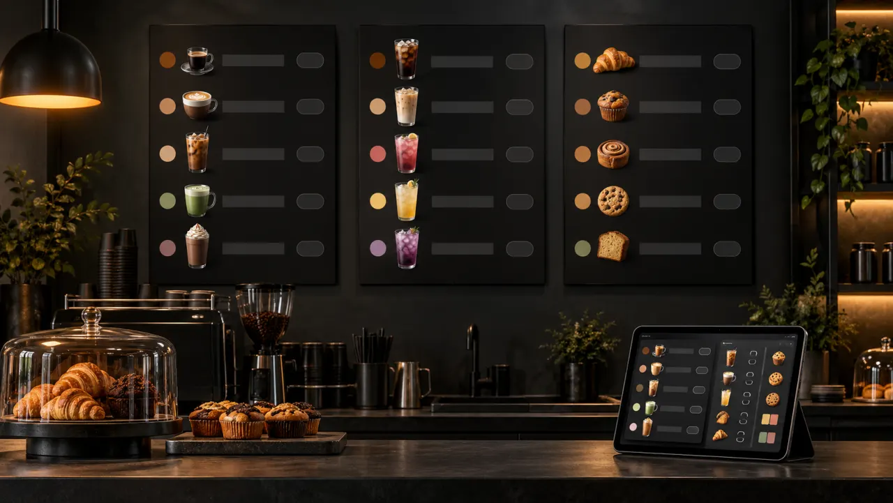 Canva-Menüsystem für kleine Cafés