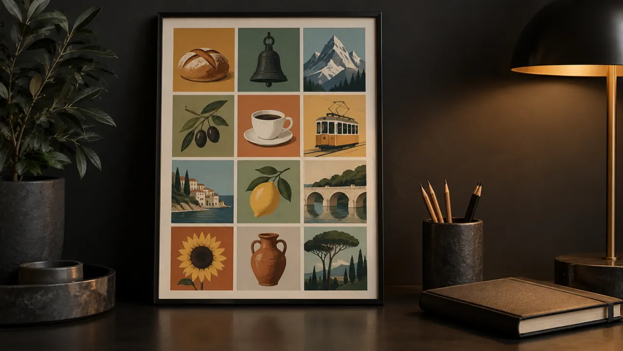 Etsy-Lernposter für Schweizerdeutsch-Wörter