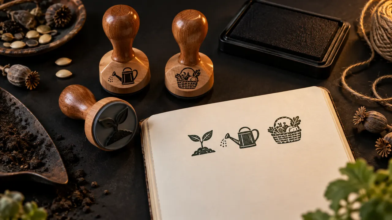 Etsy Stamps for Garden Harvest Journals