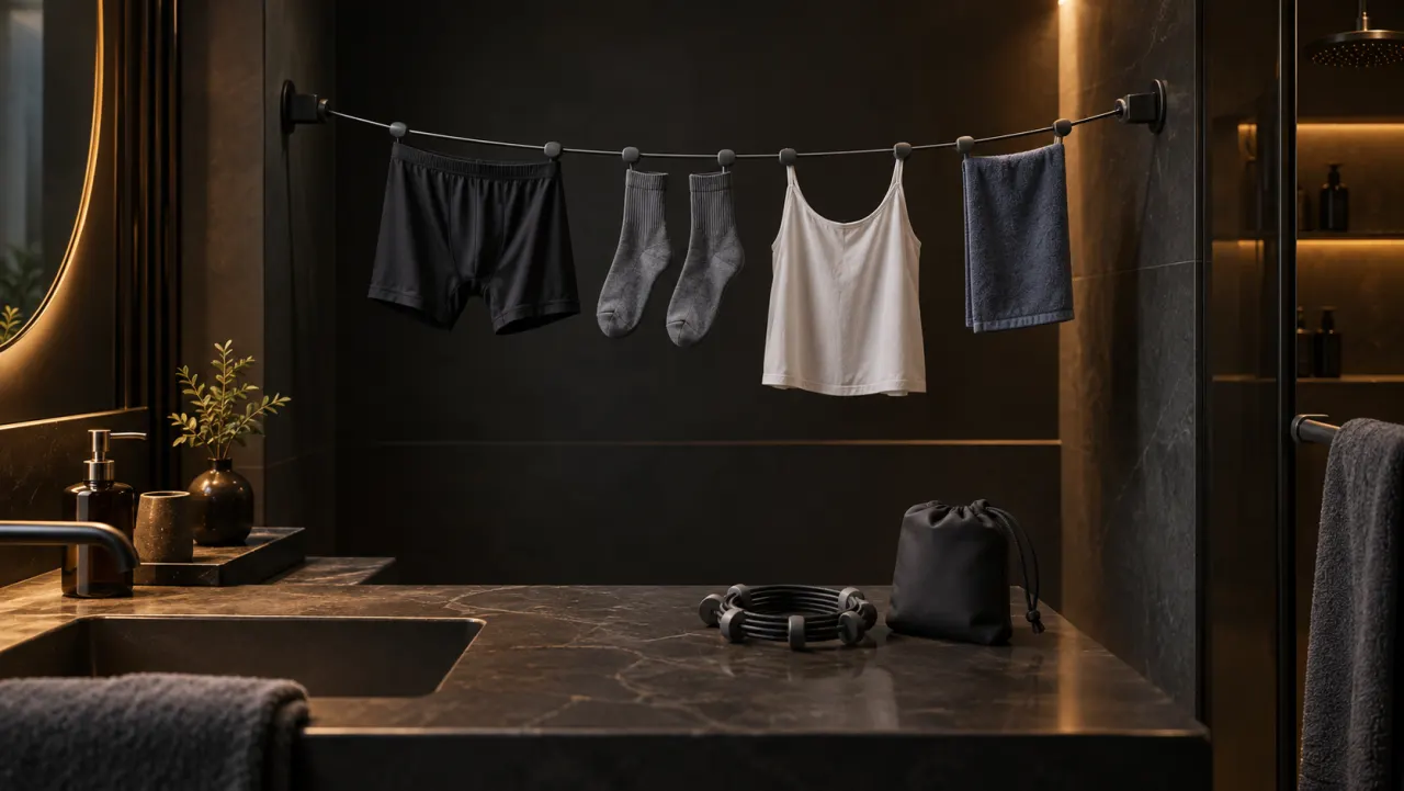 Travel Clothesline with Spacers