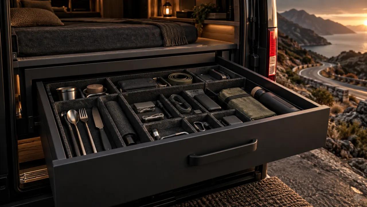 Filz-Organizer für Wohnmobil-Schubladen