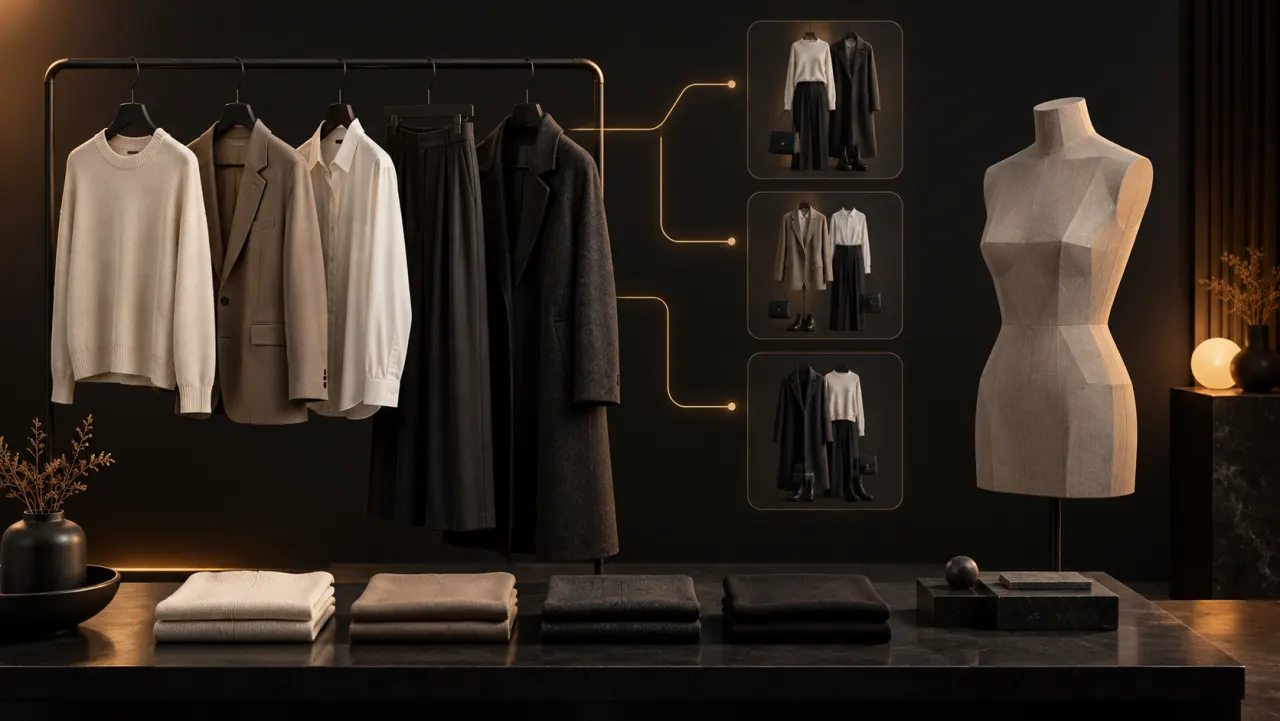 KI-Modefigur für Capsule Wardrobes