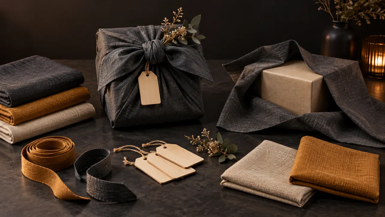Mehrweg-Geschenkverpackung als Stoffset
