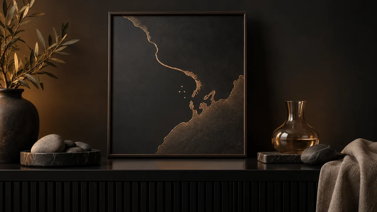Lakeshore Coordinates Art Print