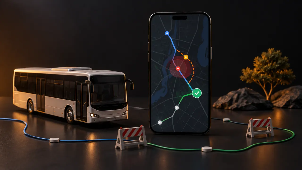 Service-Disruption Page for Regional Buses